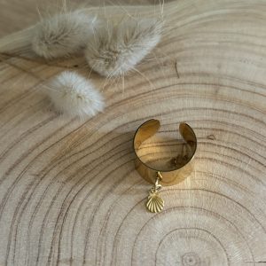 Bague breloque coquillage